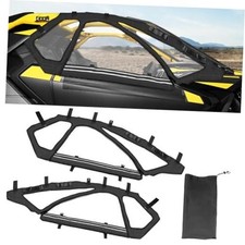 Cab Enclosure Upper Doors Soft Side Window with Storage Bag Compatible with