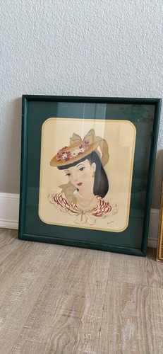 1940’s Vintage Art Deco Bernard Picture Company Water Color