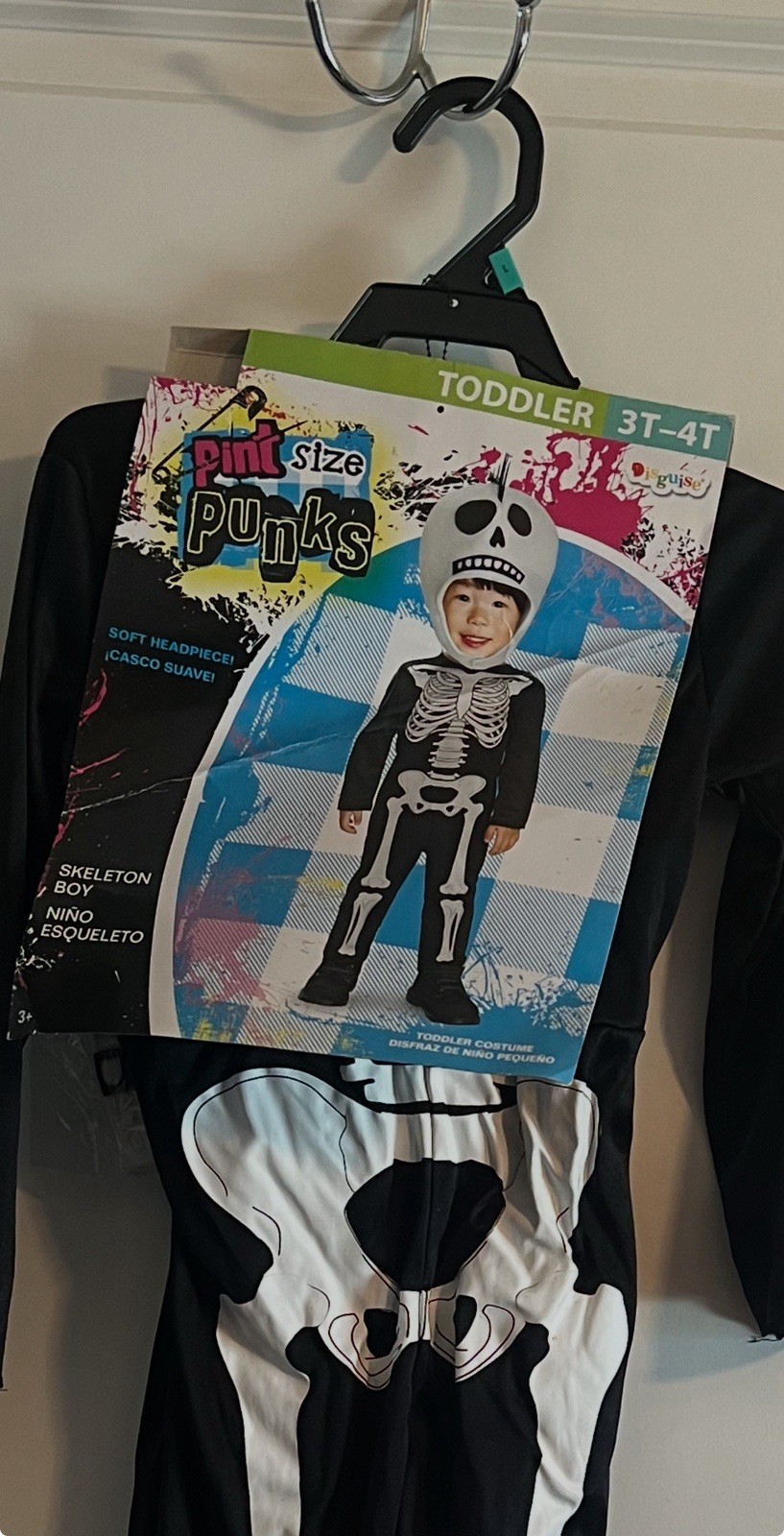 NWT Toddler Halloween Disguise Pint Size Punk 3 T With Headgear
