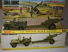 Vintage Dinky No. 615 US Jeep with 105mm Howitzer Military Green in Original Box