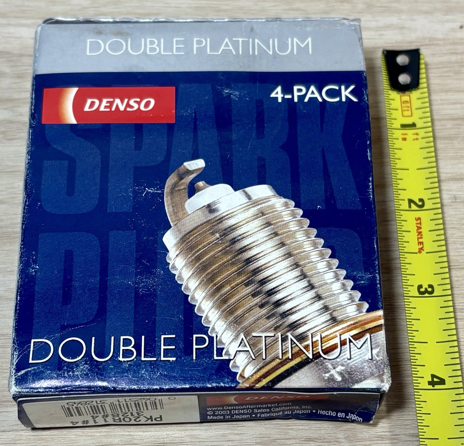DENSO 3128 PK20R11, DOUBLE PLATINUM  SPARK PLUGS 4-PK-NOS