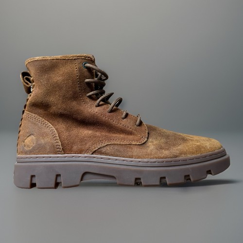 SATORISAN Unalome Ziplacer Hiking Boots Men's SIZE 44 Brown Suede Leather