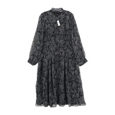 NWT TALBOTS Metallic Stripe Fit & Flare Shirtdress Jacobean Floral Size 18