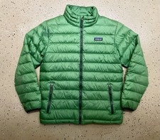 PATAGONIA DOWN SWEATER PUFFER QUILTED COAT JACKET BOYS/KIDS SZ L 12 GREEN