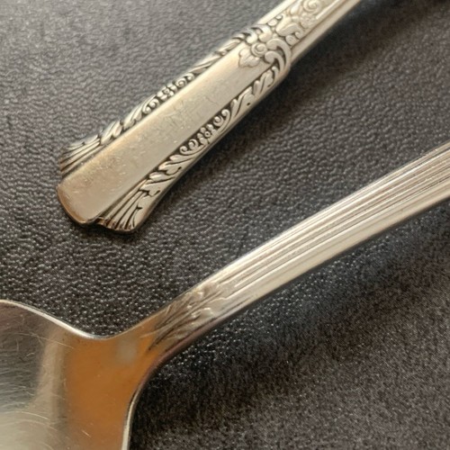 Wm. Rogers TREASURE Silverplate Art Deco Flatware 4 Teaspoons 6 Inches - Picture 4 of 8