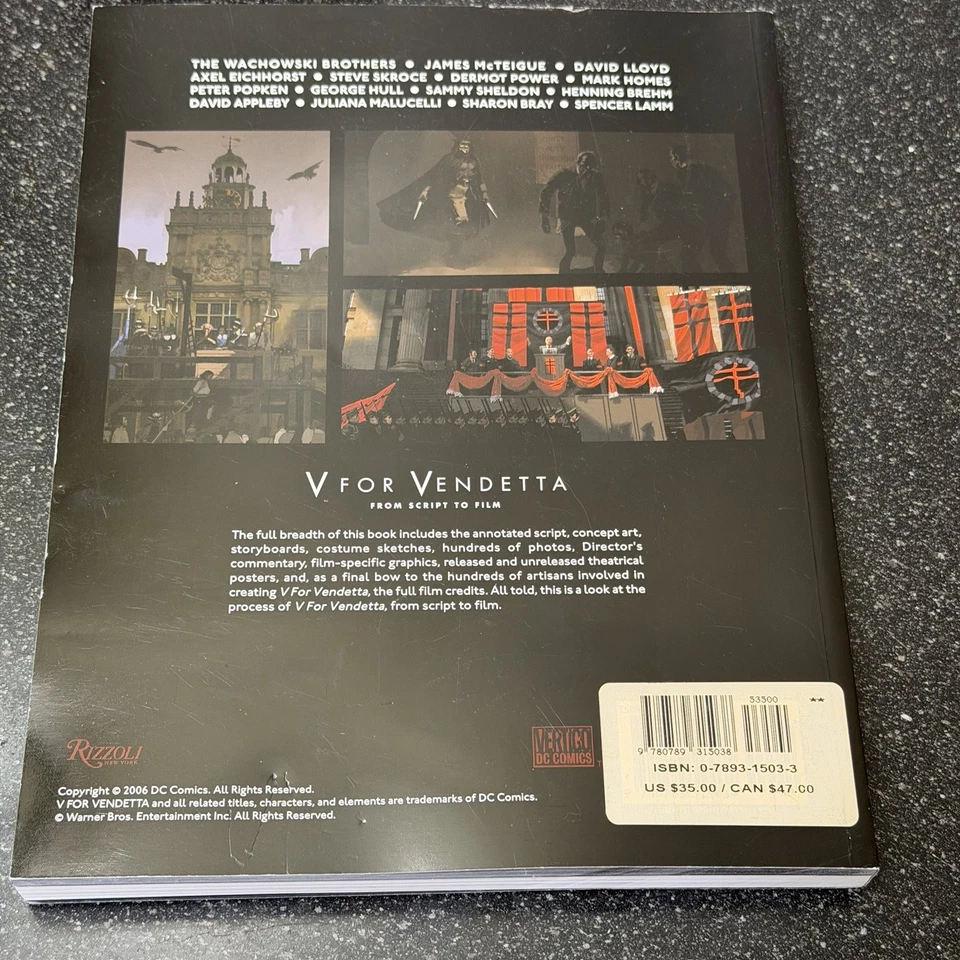 V for Vendetta Lot: Mask Giftset 2-Disc DVD + Sealed LE + Script-to-Film - Image 3 of 4