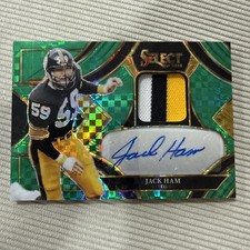 Select Jack Ham /5 Green Prizm Autograph Memorabilia Insert NFL Steelers Card 