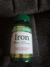 Nature's Bounty Iron 65 mg 100 Tabs Exp 10/25