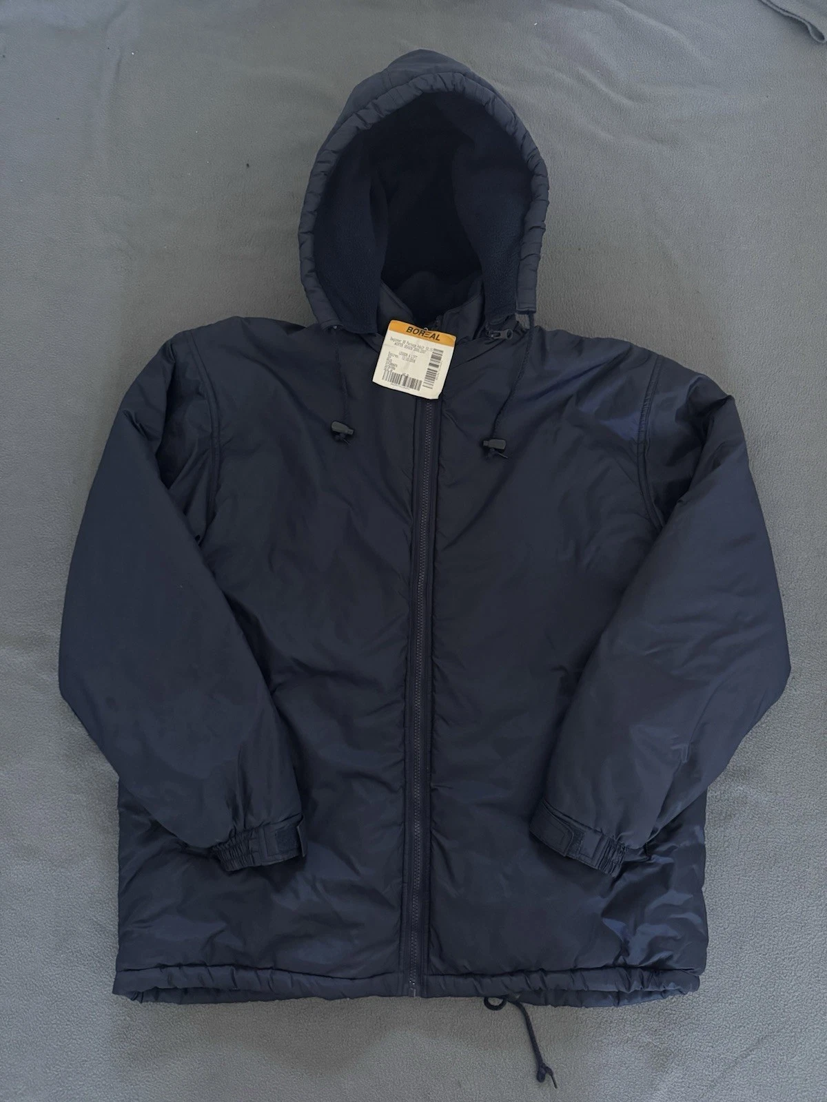 Tiger Collection Navy Blue Insulated Hooded Jacket Size L Nylons With Flaws image 1