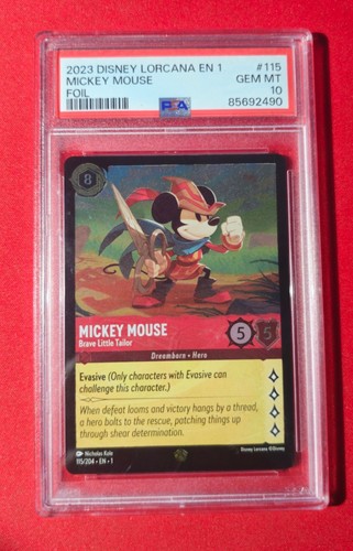 2023 FOIL #115 MICKEY MOUSE - BRAVE LITTLE TAILOR PSA 10
