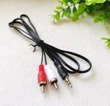1m 3.5mm Jack Aux to 2 RCA Audio Video Cable Stereo Y Splitter Cable AV Adapter
