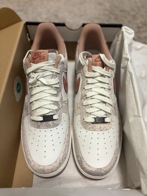 Nike Air Force 1 '07 LV8 Low Top Lace-Up Snakeskin Canyon Rust HF2898-100
