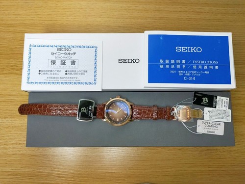 Seiko Brightz SAGZ098 Radio Vague Contrôle Titane or Brun Solaire Montre Hommes - Photo 5 sur 5
