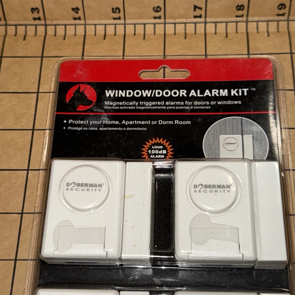 Doberman Security Window Door Alarm Kit Magnetically Triggered Alarm 4 Pack - Image 2 of 4