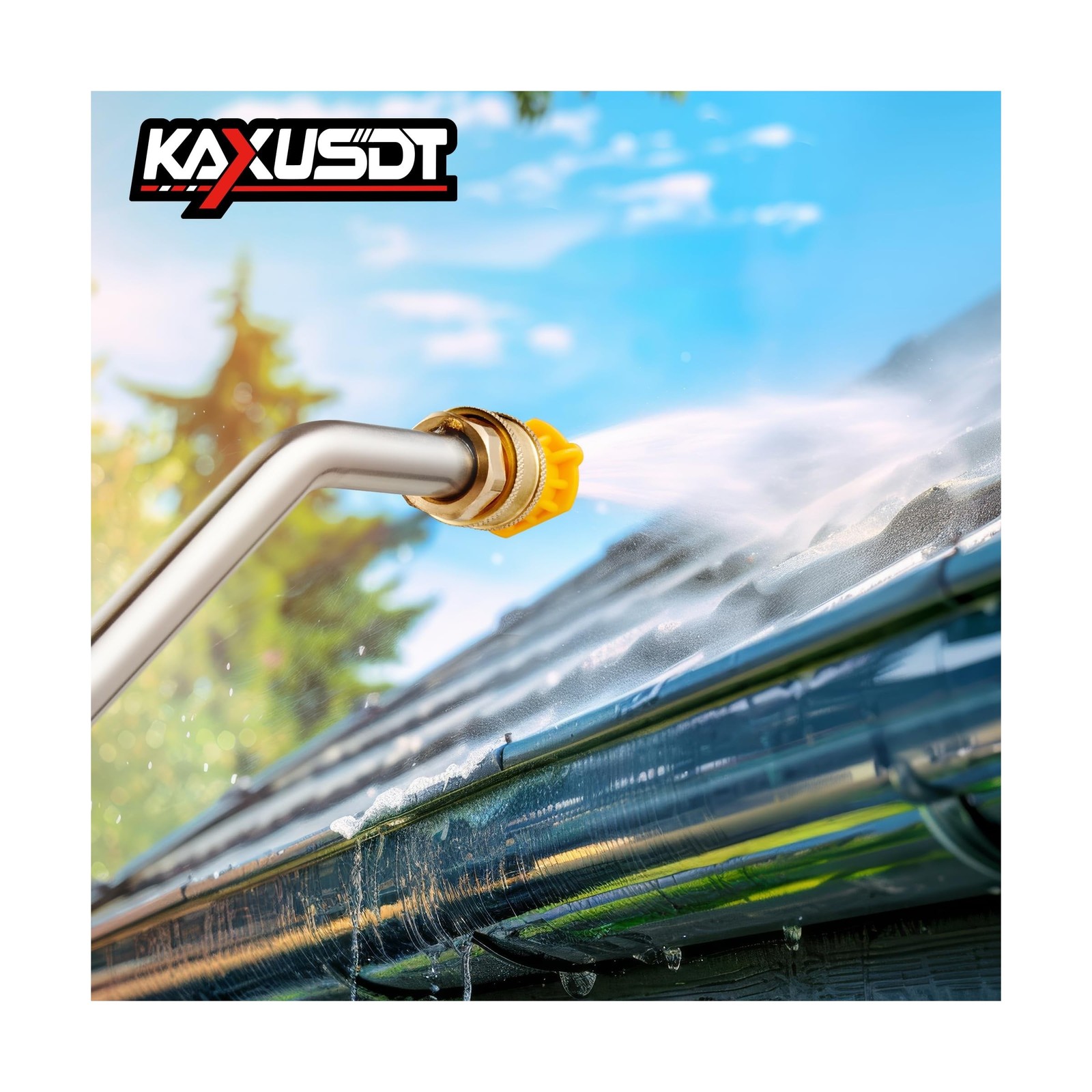 24FT Pressure Washer Telescoping Extension Wand, High Power Accessories with ...