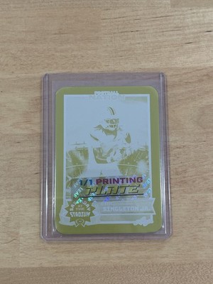 Eric Singleton Jr 2025 Leaf Football Nation 1/1 Printing Plate