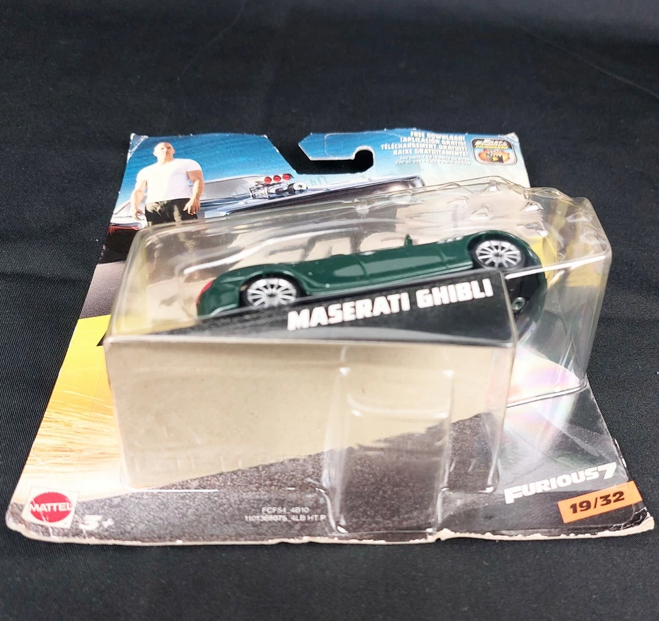 Fast & Furious Maserati Ghibli Green 1:55 Scale Diecast Car #19/32 Mattel 2016 - Image 4 of 4