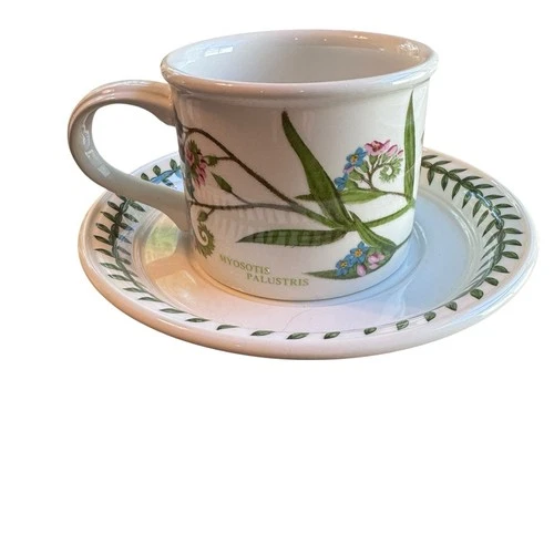 Portmeirion Botanic Garden Myosotis Palustris Mug/cup & Saucer Forget Me Not