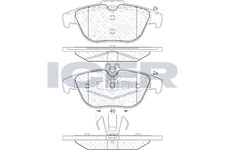 Icer Bremsbelagsatz Hinten Ate-System für Mercedes W204 S204 C207 A207 07-16