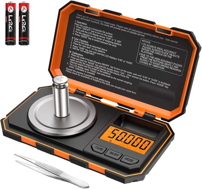 BRIFIT Feinwaage, 50G /0.001G Digitalwaage Taschenwaage, Goldwaage, Schmuckwaage, Präzi