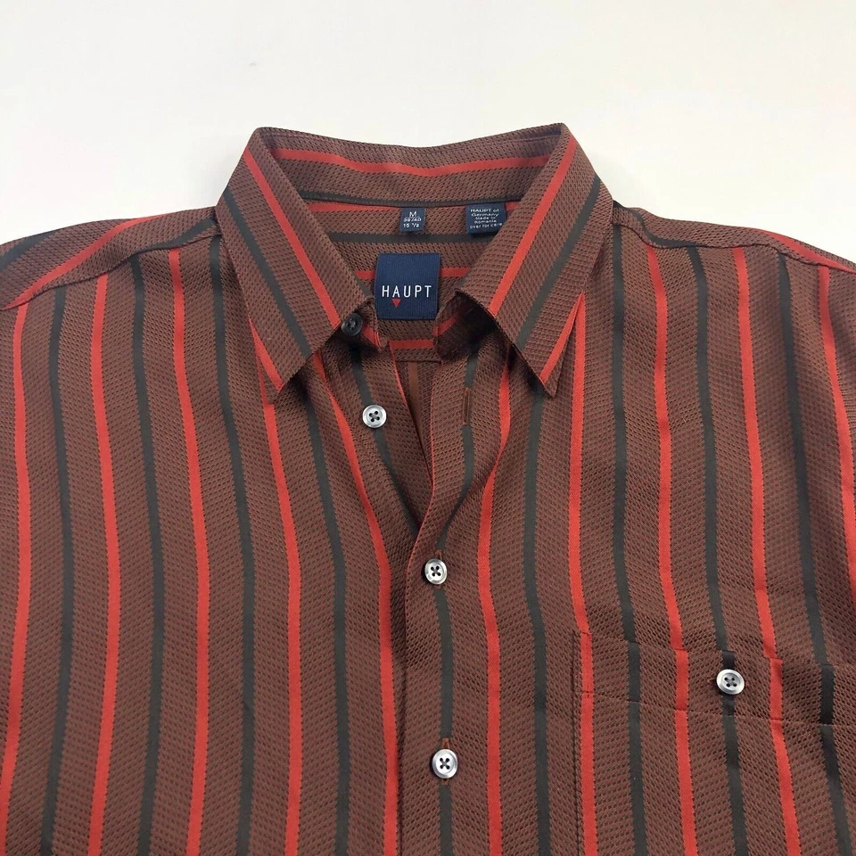 Camisa de vestir Haupt mediana 15,5 para hombre con botones delanteros manga larga Foto 2 de 4