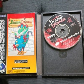 sega saturn blazing dragons game with manuel boxed