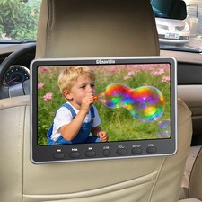 2 X 12" Car Headrest Monitor Screen 1080P Video DVD Player HDMI USB SD Headphone