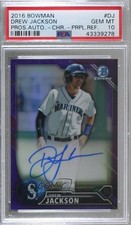 2016 Bowman Chrome Prospect Purple Refractor Drew Jackson PSA 10 GEM MT Auto 7qg
