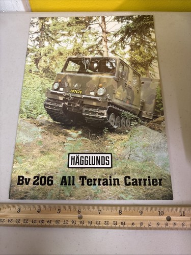 Vintage Hagglunds BV 206 Swedish All Terrain Carrier Military Vehicle Brochure
