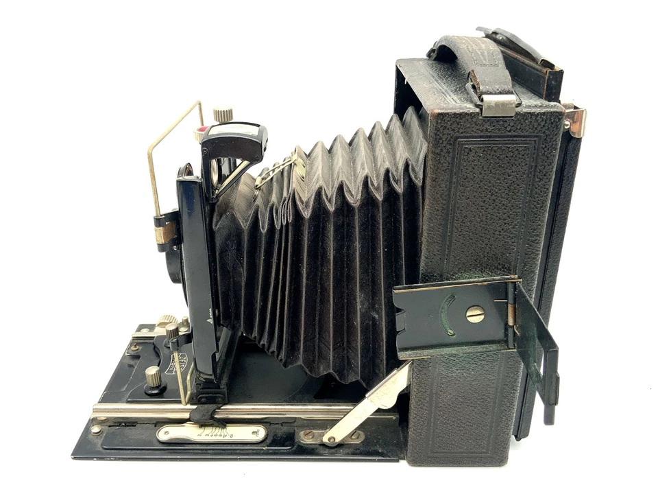 Zeiss Ikon Idéal 250/7 Caméra À Plaques Tessar 1:4,5 f=13,5cm Sans Écran Diffus - Photo 4/4