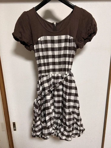 Abito Burberry Blue Label manica corta modello quadri marrone taglia 38 US:S originale