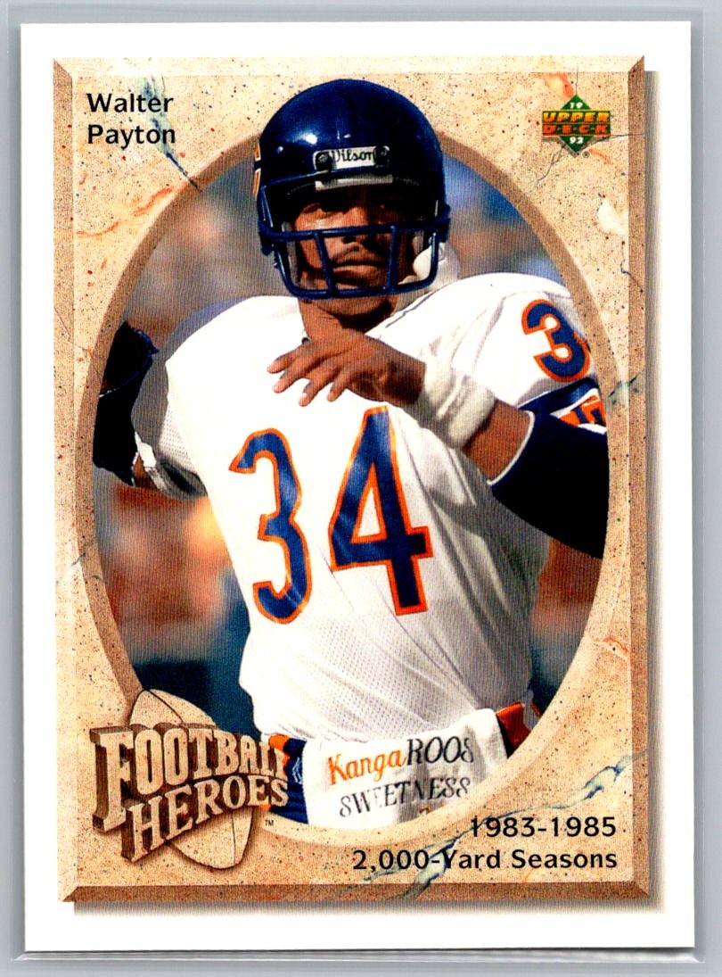 1992 Upper Deck #NNO Walter Payton Football Heroes: Walter Payton Box Bottoms