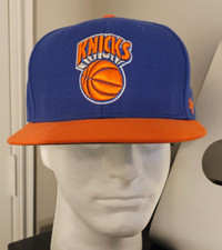⭐️ Ball Hat Cap New York Knicks 47 BRAND NBA  - Blue & Orange Snapback🔥
