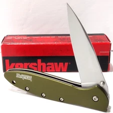 New KERSHAW USA KS1660 Green Leek Spring Open Assisted Folding Pocket Knife