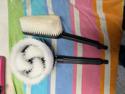 #ad #ad PRESSURE WASHING Spin Scrub Brush Cleaner with Two Brush Heads $25.99