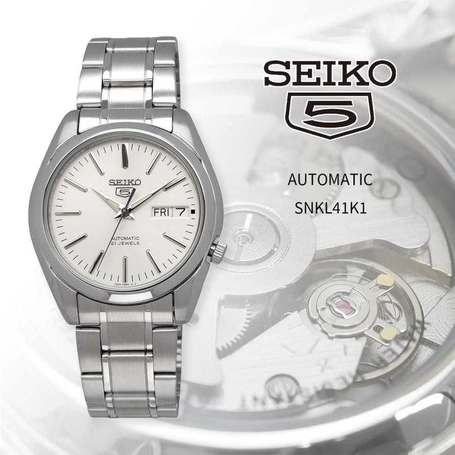 SEIKO 5 Automatic watch overseas model white SNKL41K1 Men's | eBay