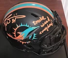 RICKY WILLIAMS Signed ECLIPSE Dolphins Mini-Helmet w/SWE Inscription JSA w/Case