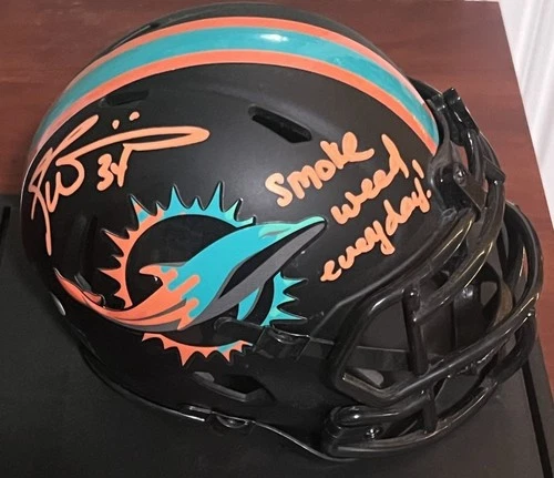 RICKY WILLIAMS Signed ECLIPSE Dolphins Mini-Helmet w/SWE Inscription JSA w/Case