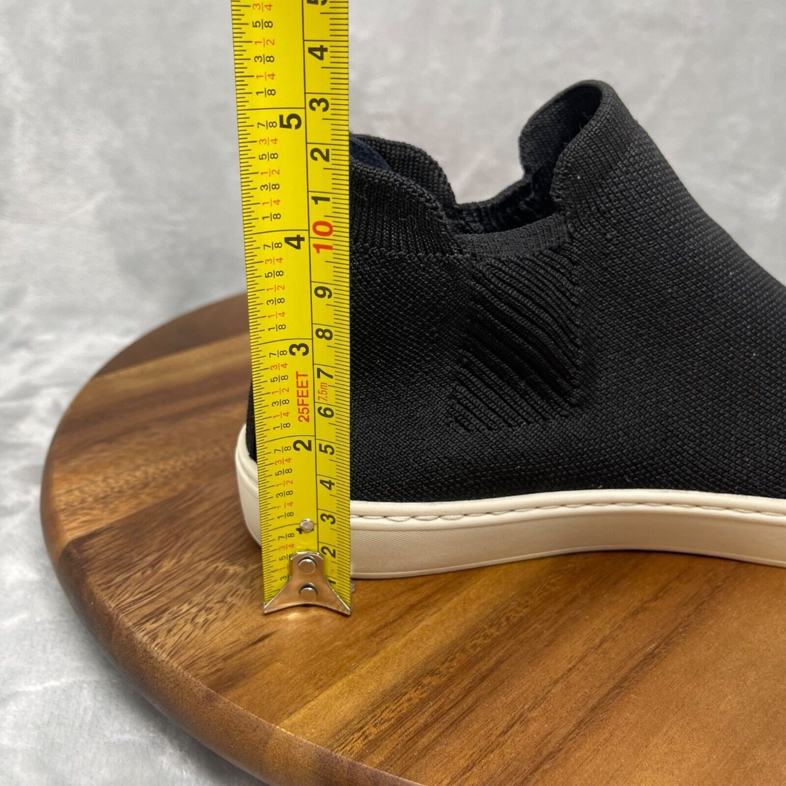 Rothy's Womens 8 Black The Chelsea Ankle Mid-top Sneaker Boot Stretch Knit