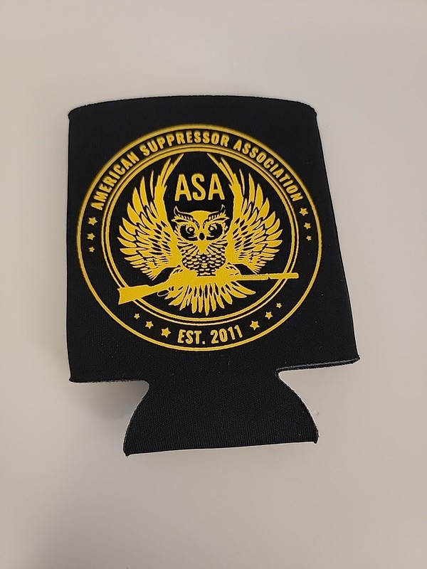 ASA American Suppressor Association Est 2011 Silence Koozie Cozy Drink Insulator