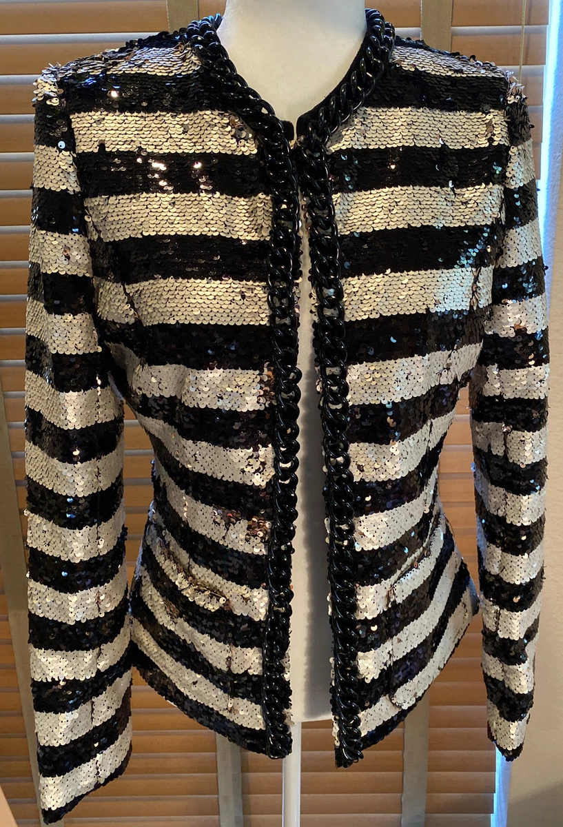 Striped sequin best sale jacket