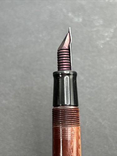 Vintage Esterbrook Fountain Pen Marbled Brown Double Jewel 1550 Nib Untested - Picture 7 of 10