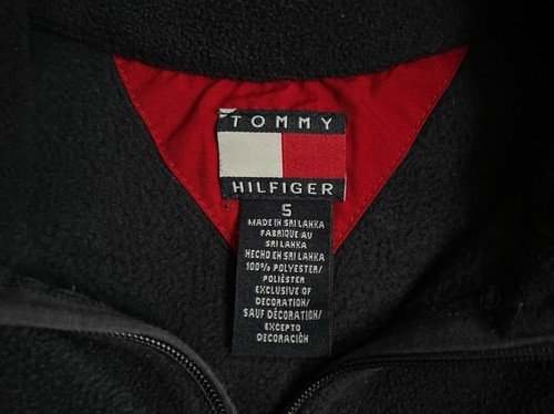 vintage tommy hilfiger 1/4 zip fleece sweatshirt jacket youth boys size 5 90s - Picture 5 of 8