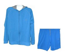 Hugo Boss Men  s Blue Cotton Tracksuit Sweat Suit Jacket Size 2XL Shorts Size XL