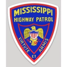 2 Inch Non-Reflective Mississippi Highway Patrol State Police Logo Sticker Decal