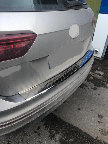Ladekantenschutz Edelstahl Mit Abkantung FüR VW Tiguan 2 II Tiguan Allspace-image