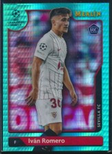 2022 TOPPS MERLIN Ivan Romero RC card #6 AQUA PRISM REFRACTOR Rookie Sevilla. rookie card picture