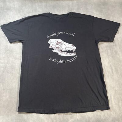 The Wolf Project T-Shirt XL Black Crewneck Fighting Against Trafficking Message
