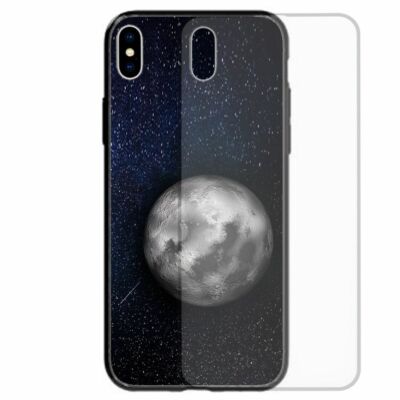 For Huawei Series Tempered Glass Phone Case - Full Moon Starry Night Theme GC02