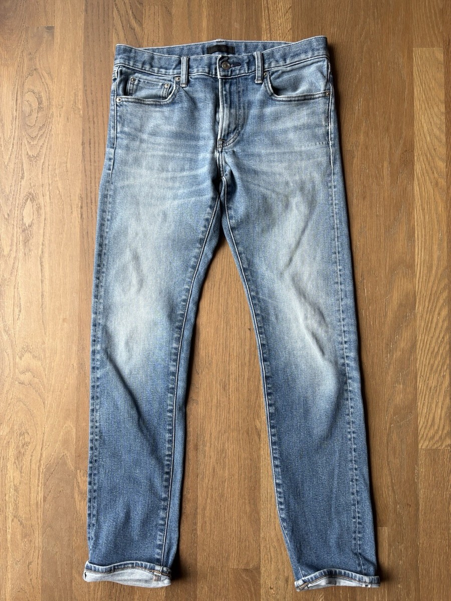 Uniqlo Men's Japanese Selvedge Denim Jeans, Light Denim Washed W31